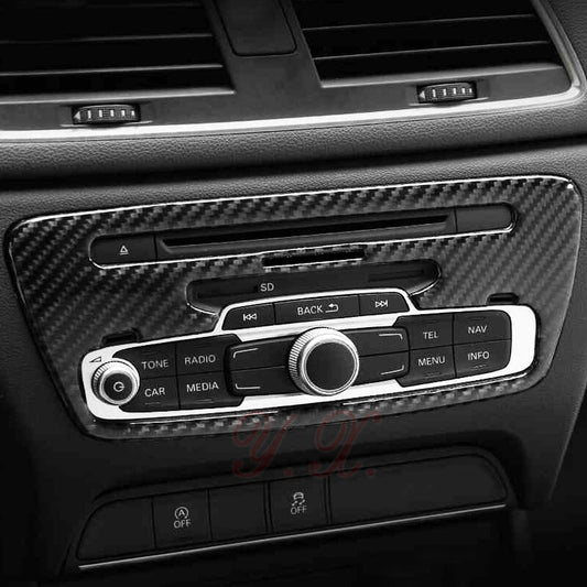 Passend für Audi Q3 Carbon Blende Radio Klima Rahmen Abdeckung Aufwertung Cover