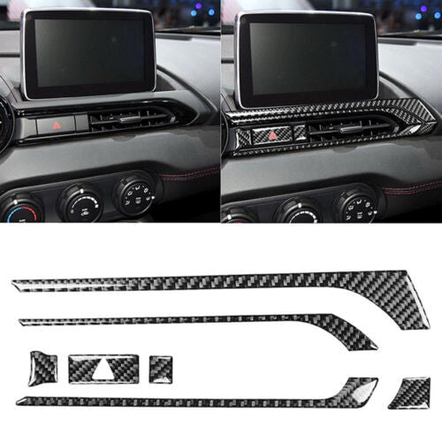 Passend für Mazda MX-5 2016-2020 Mittelkonsole Cockpit Blenden Abdeckung Carbon