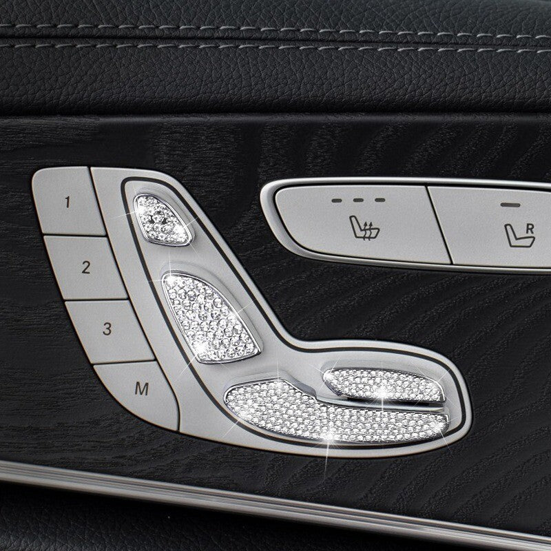 Passend für Mercedes C E Klasse Strass Glitzer Sitzverstellung Tür Memory Blende