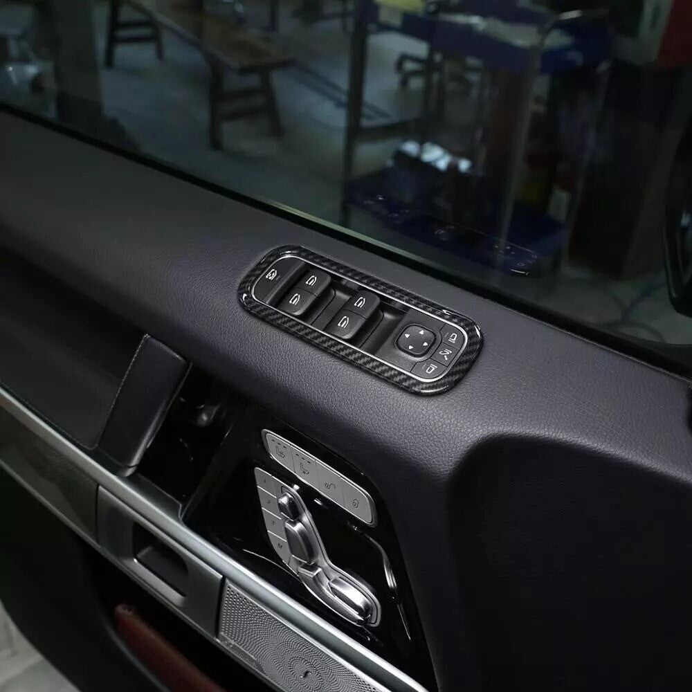 Passend für Mercedes G Wagon W463 Carbon Fensterheber Schutz Schalter Blende