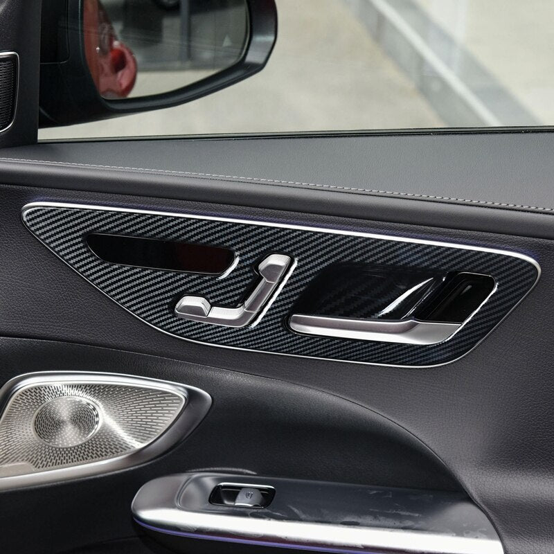 Passend für Mercedes C W206 Türgriff Blenden Abdeckungen Rahmen Carbon