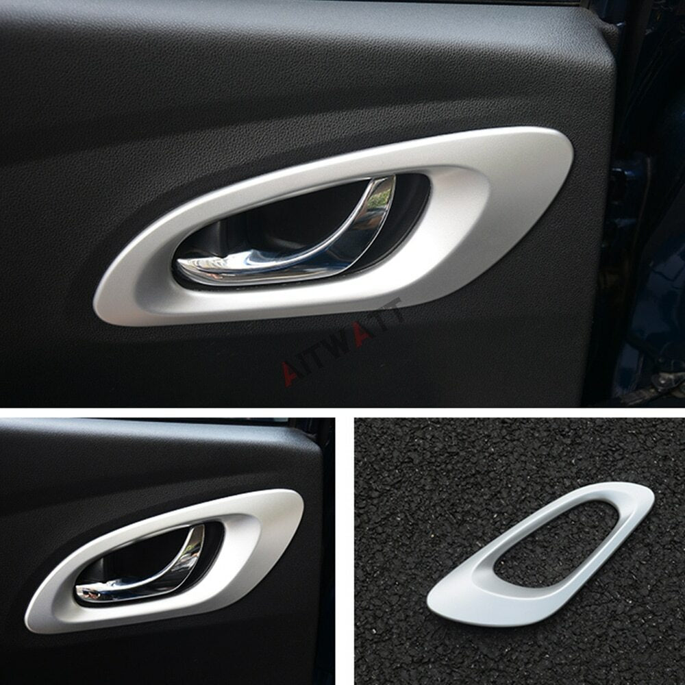 Passend für Renault Kadjar Türgriff Blende Schutz Tür Rahmen Cover Chrom Silber
