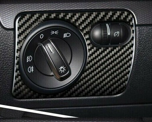 Passend für Lichtschalter Carbon Rahmen Schutz Blende Passend Für VW Golf 6 MK6 GTI Sirocco