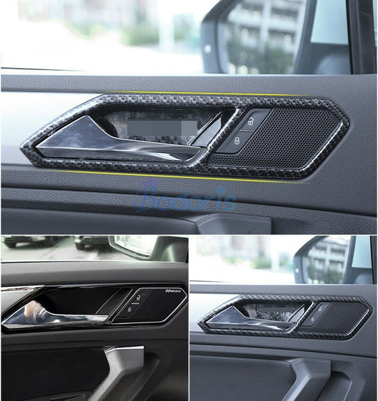 Passend für VW Tiguan 2016 2017 2018 Fensterheber Blende Carbon Schutz Armlehne