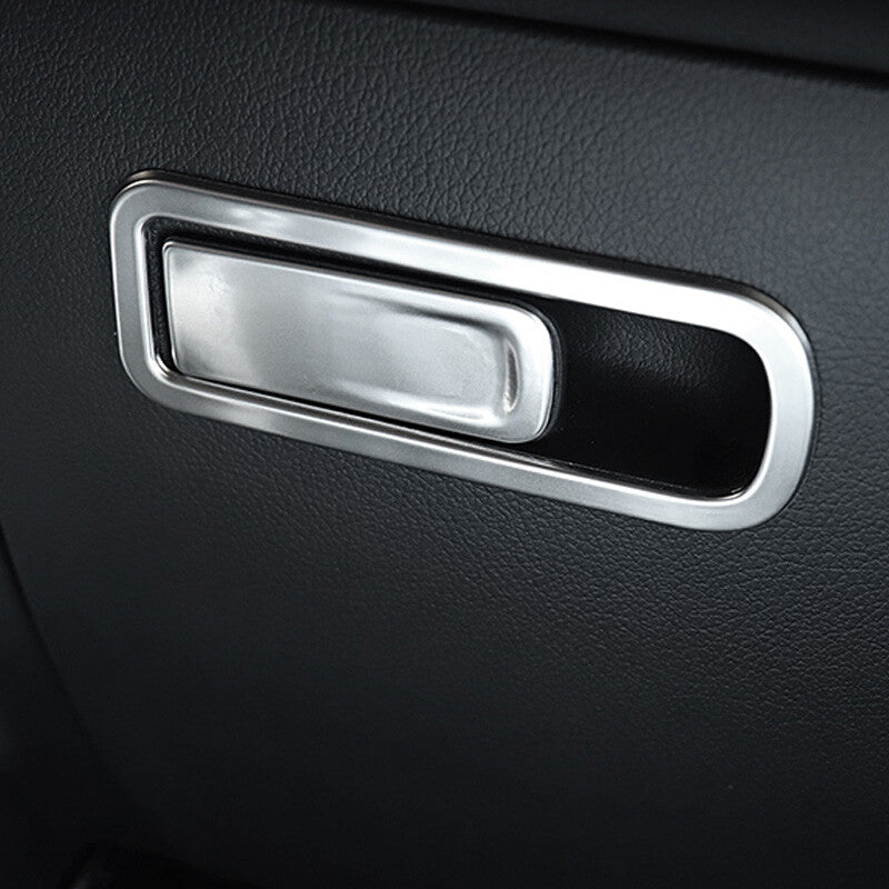 Passend für Mercedes GLA Handschuhfach Blenden Abdeckung Rahmen Silber