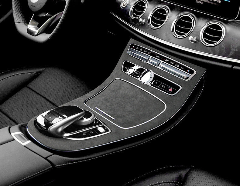 Passend für Luxus Wildleder Mittelkonsole Blende Passend Für Mercedes E Klasse GLE W213 Edel