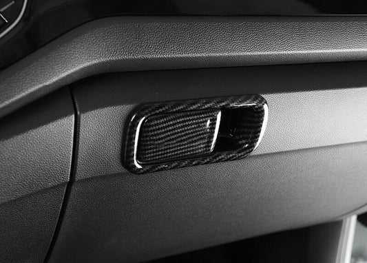 Passend für VW T-Roc Handschuhfach Abdeckung Blenden Rahmen Tuning Carbon