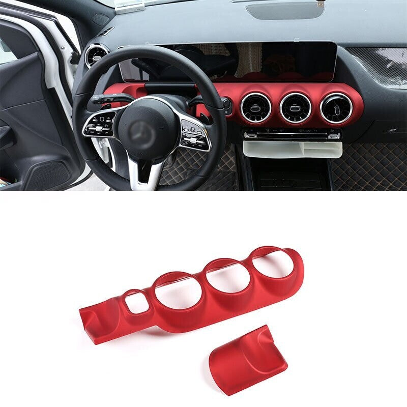 Passend für Mercedes Benz B W247 Rot Blende Klima Mittelkonsole Cockpit Cover