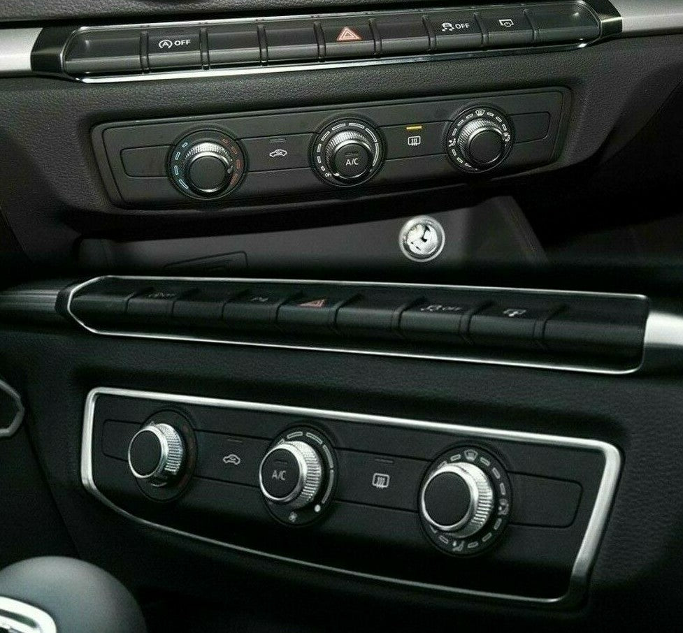 Passend für Audi A3 8V Schutz Radio Klima Rahmen Blenden Edelstahl Zierrahmen