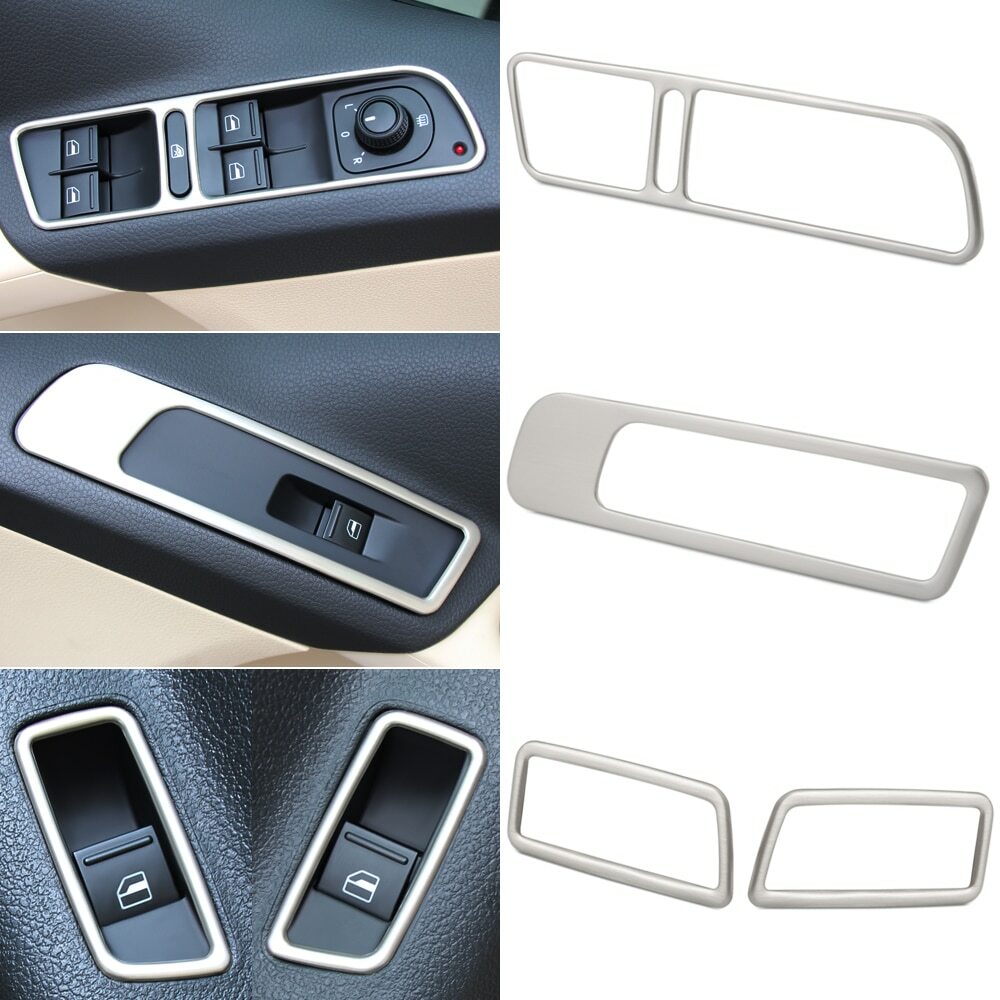 Passend für VW Tiguan Fensterheber Blenden Zierrahmen Edelstahl Rahmen