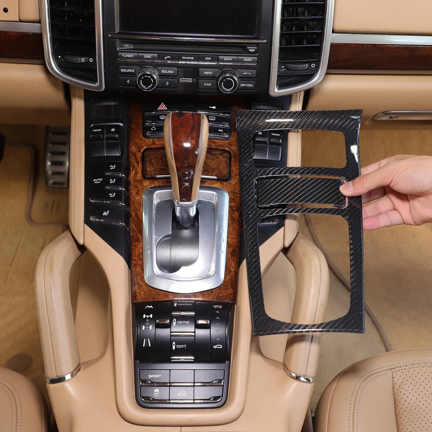 Passend für Porsche Cayenne 2011-2017 Mittelkonsole Blende