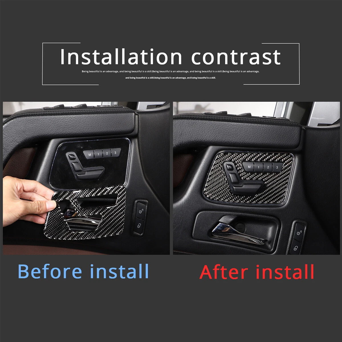 Passend für Mercedes G Class W463 Bj 2013-2018 Sitzverstellung Blende