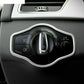 Passend für Edelstahl Licht Lichtschalter Rahmen Blende Schutz Passend Für Audi A4 A5 Q5 B8