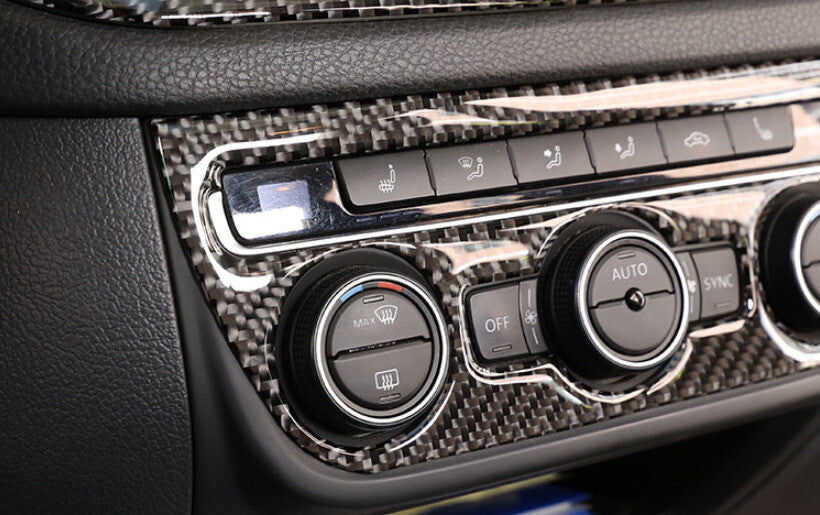 Passend für VW Tiguan 2010-2016 Lüftungsregler Blenden Rahmen Tuning Carbon