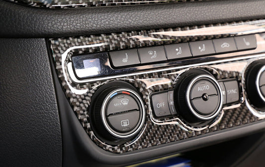 Passend für VW Tiguan 2010-2016 Lüftungsregler Blenden Rahmen Tuning Carbon