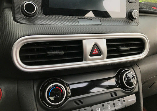 Passend für Hyundai Kona Mittelkonsole Blenden Abdeckung Zierrahmen Silber