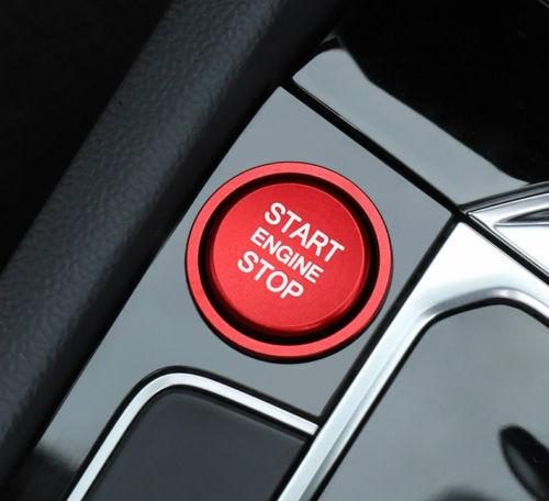 Passend für Start Stop Ring Abdeckung Alu Rot Passend Für VW Golf 7 Passat B8