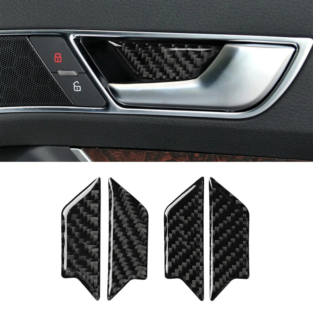 Passend für Audi A6 C6 4F 2005-2011 Türgriff Blenden Carbon Zierblenden