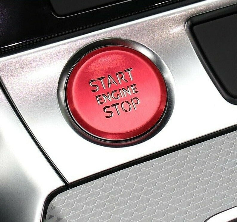 Passend für Audi A6 C8 ab 2019 Start Stop Zierblende Blende Rot Abdeckung