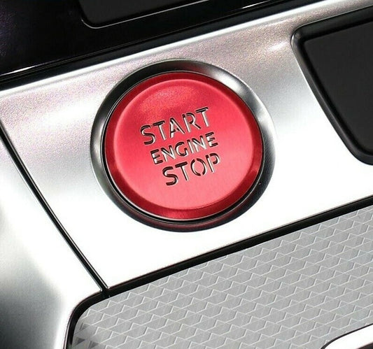 Passend für Audi A6 C8 ab 2019 Start Stop Zierblende Blende Rot Abdeckung