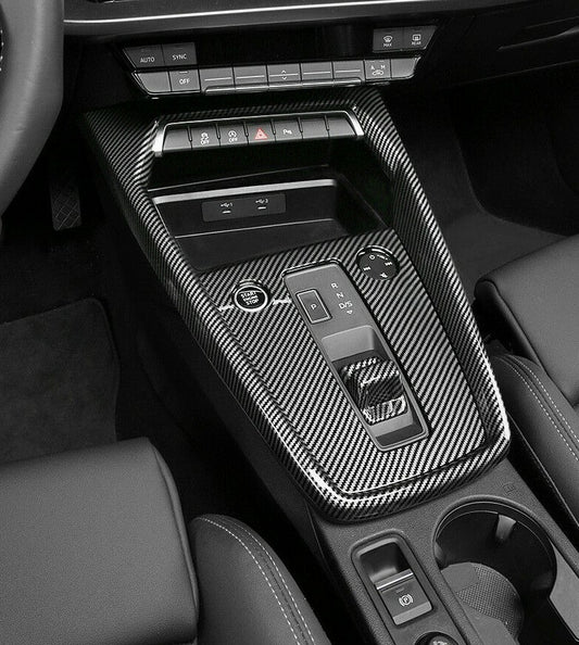 Passend für Audi A3 8Y ab 2020 Mittelkonsole Blenden Rahmen Zierblende Carbon