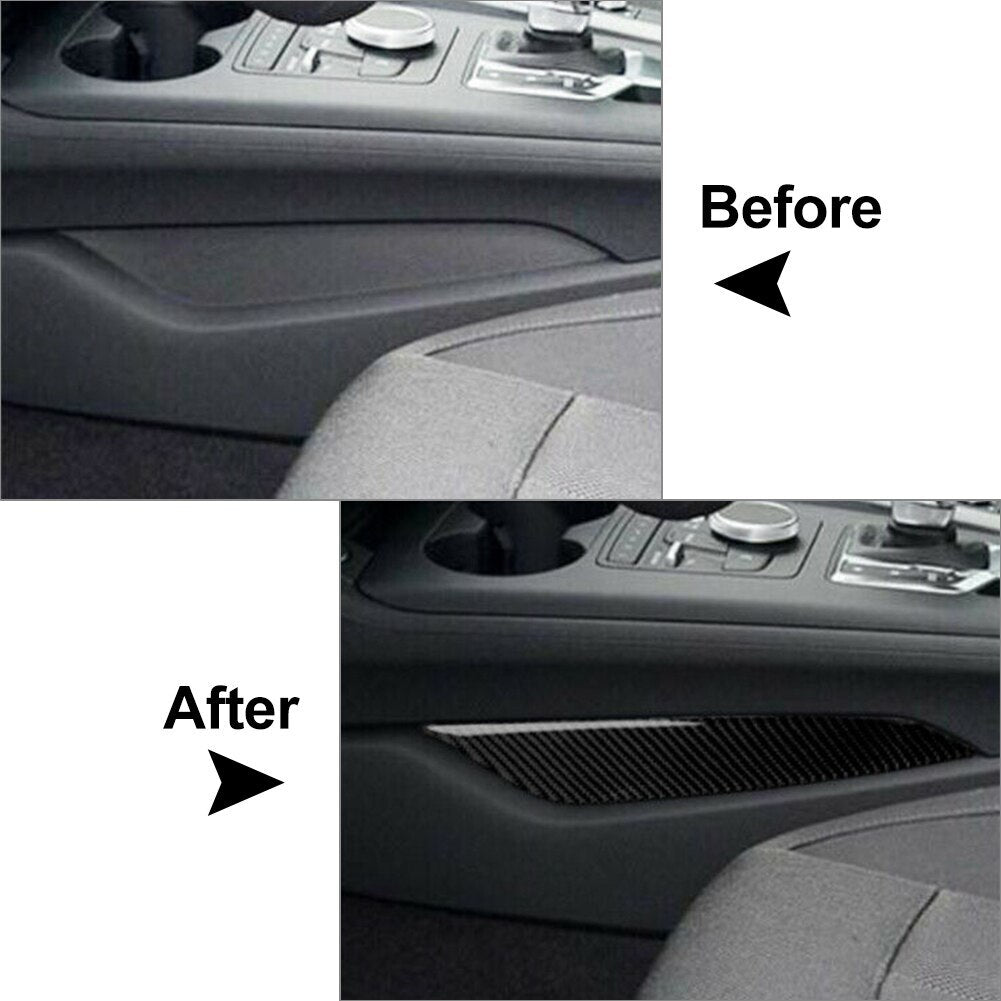 Passend für Audi A4 B9 2017-20 Mittelkonsole Blenden Abdeckungen Rahmen Carbon