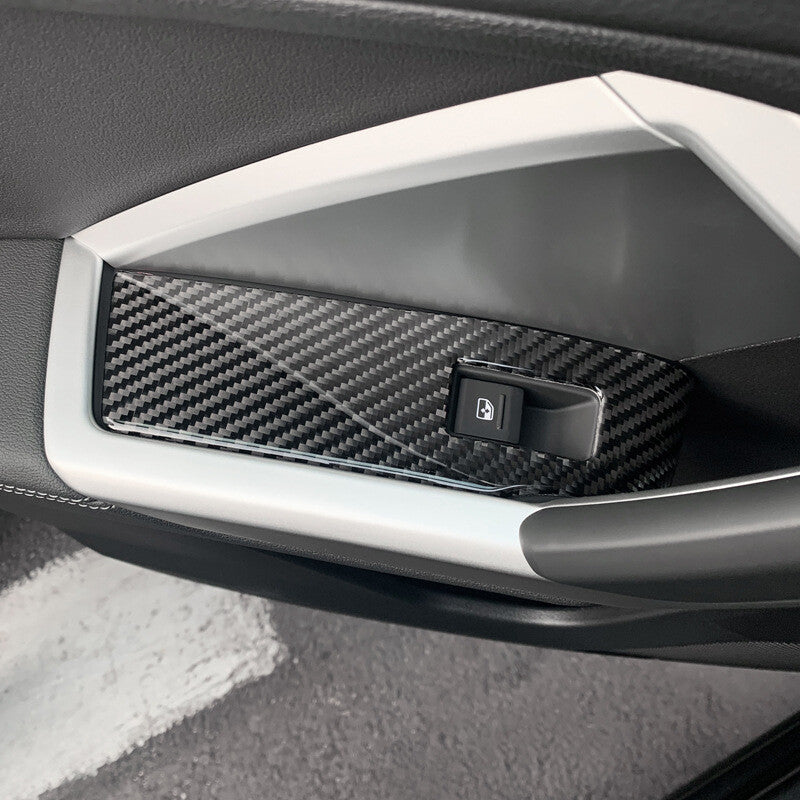 Passend für Audi Q3 19-21 Fensterheber Rahmen Blenden Abdeckung Carbon
