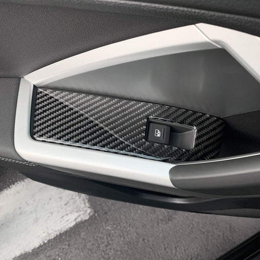 Passend für Audi Q3 19-21 Fensterheber Rahmen Blenden Abdeckung Carbon