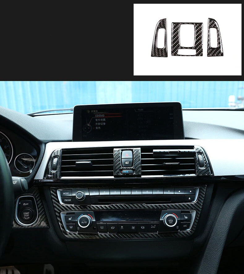 Passend für BMW 3 F30 F34 Carbon Luftauslass Klima Regler Mittelkonsole Blende