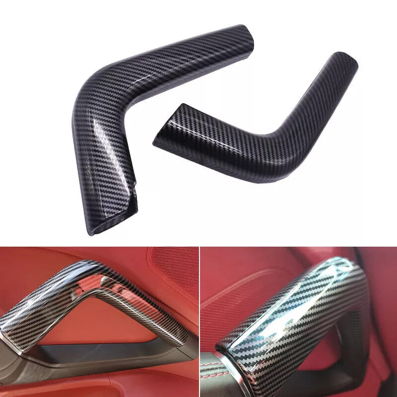 Passend für Porsche Cayenne 2011-2017 Türgriffe Vorne Blenden Rahmen Carbon Cover