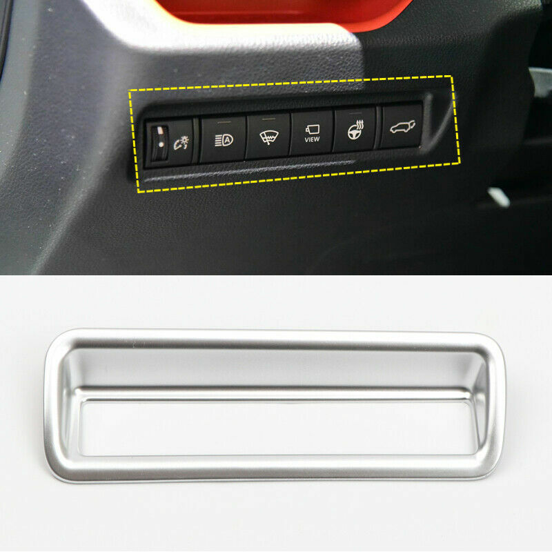 Passend für Toyota Rav4 Lichtschalter Blenden Abdeckung Zierrahmen Silber