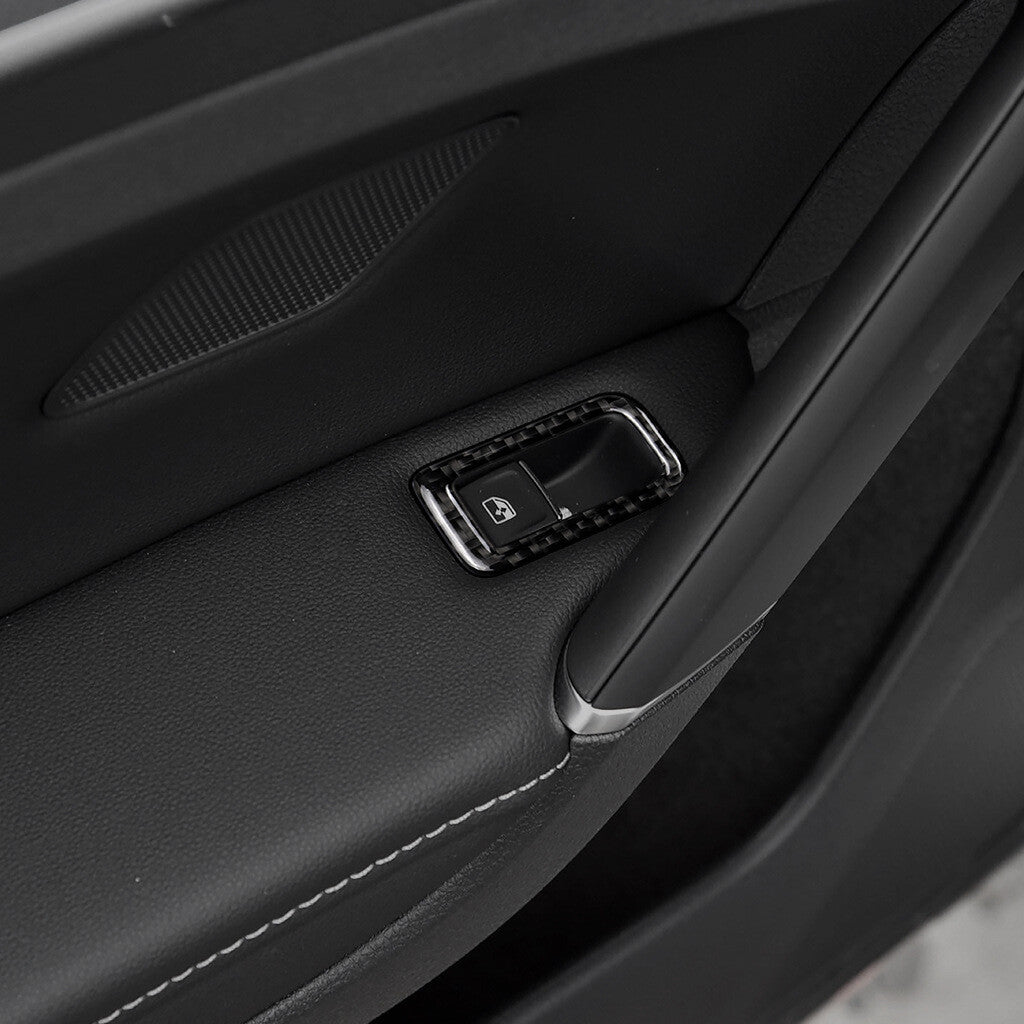 Passend für VW Golf 7 Fensterheber Zierrahmen Abdeckung Blende in Carbon