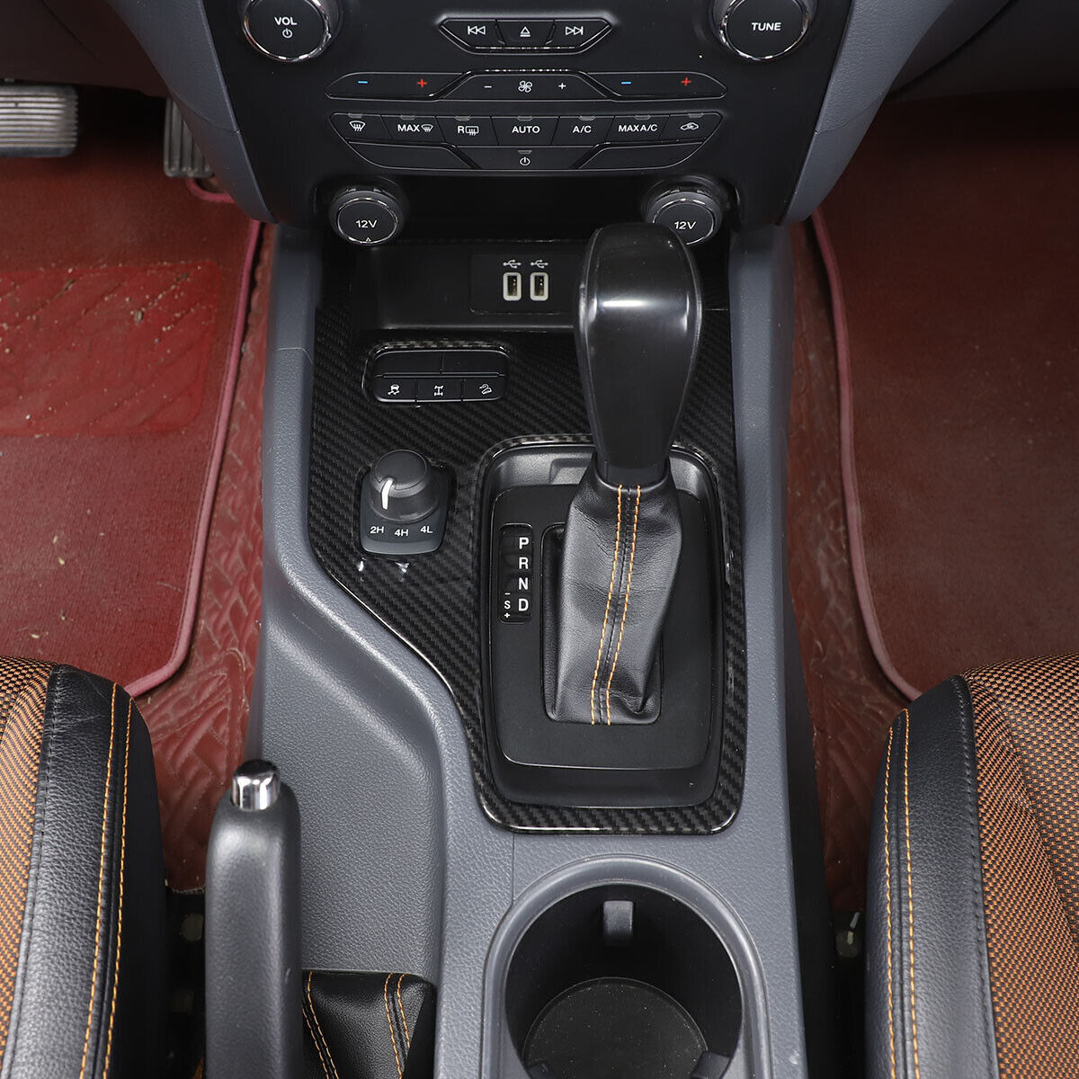 Passend für Ford Ranger T7 T8 2015-2021 Mittelkonsole Blenden Abdeckung Carbon