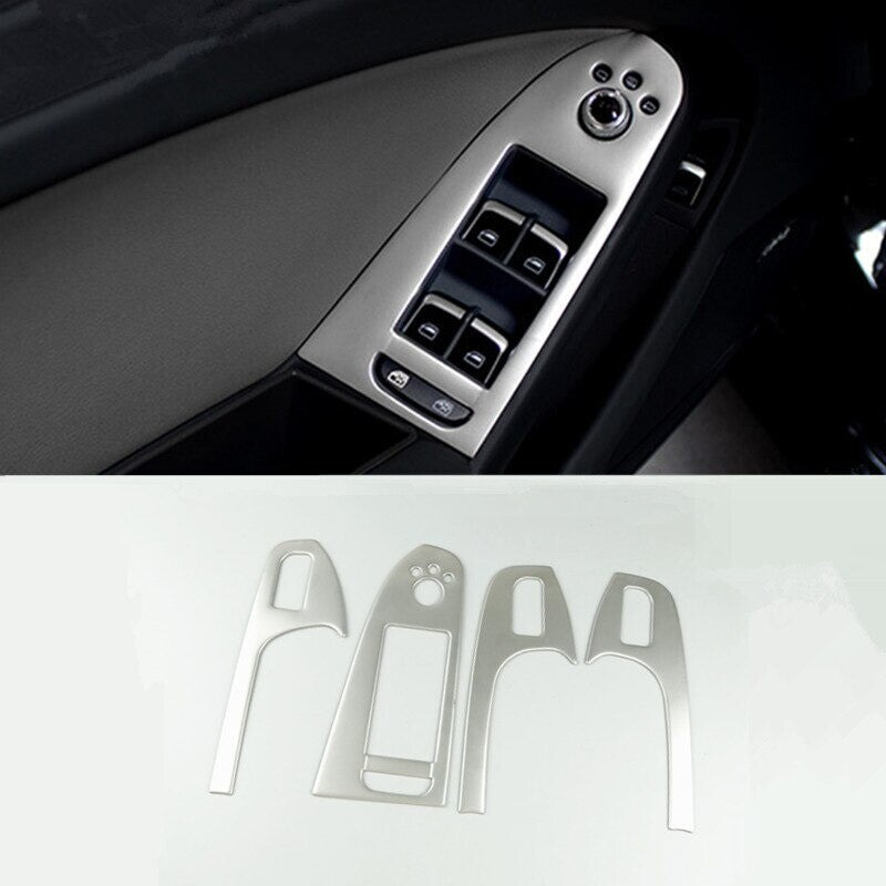 Passend für Audi A4 A5 Fensterheber Rahmen Blenden Edelstahl Zierrahmen