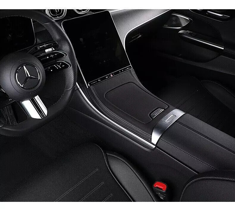 Passend für Mercedes GLC X254 Blenden Rahmen Zierblende Mittelkonsole Kunstleder