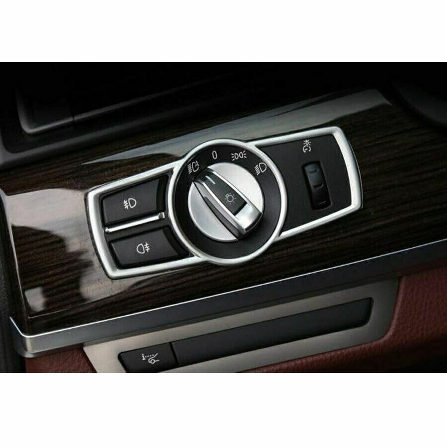 Passend für BMW 5 Series F10 2011-2014 Lichtschalter Rahmen Blende Silber