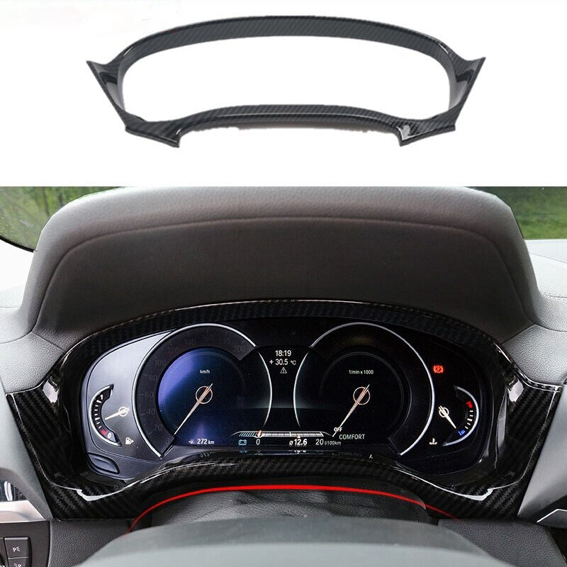Passend für BMW X3 G01 X4 G02 Tacho Blende Rahmen Cockpit Anzeige Carbon Optik
