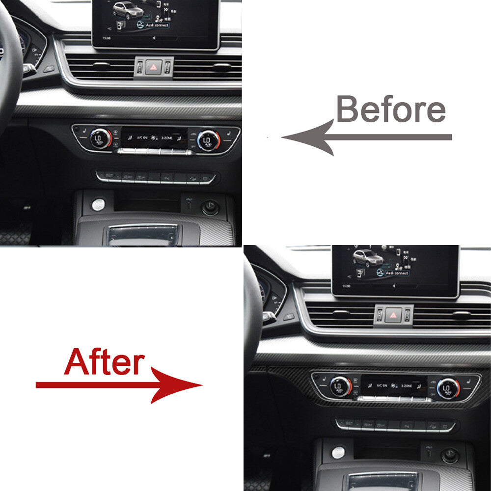 Passend für Audi Q5 Radio Blenden Abdeckung Rahmen Carbon