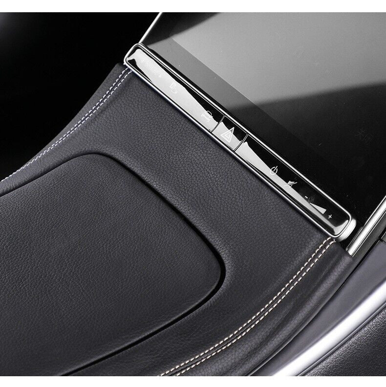 Passend für Mercedes W206 C Klasse Blende Kunstleder Mittelkonsole Schutz Rahmen