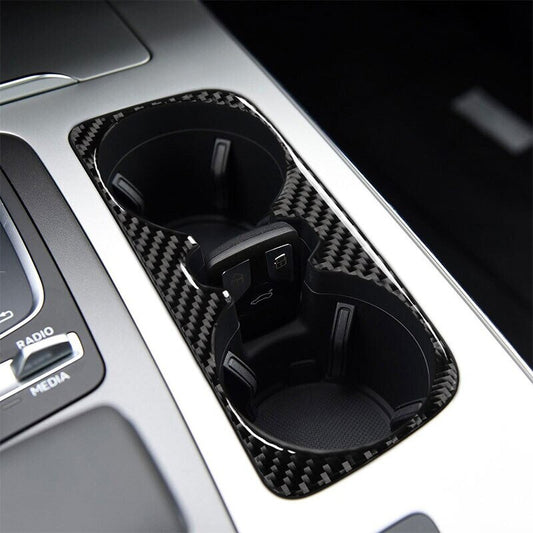 Passend für Audi Q7 Becherhalter Zierrahmen Blende Mittelkonsole Carbon
