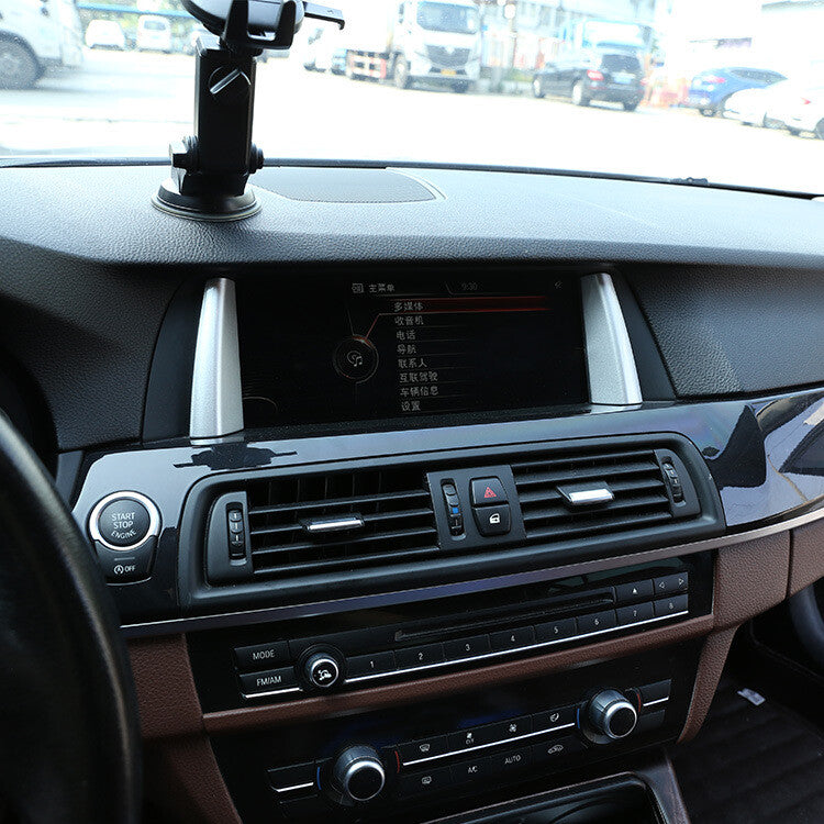 Passend für BMW 5 F10 F18 Radio Blenden Abdeckung Rahmen Silber