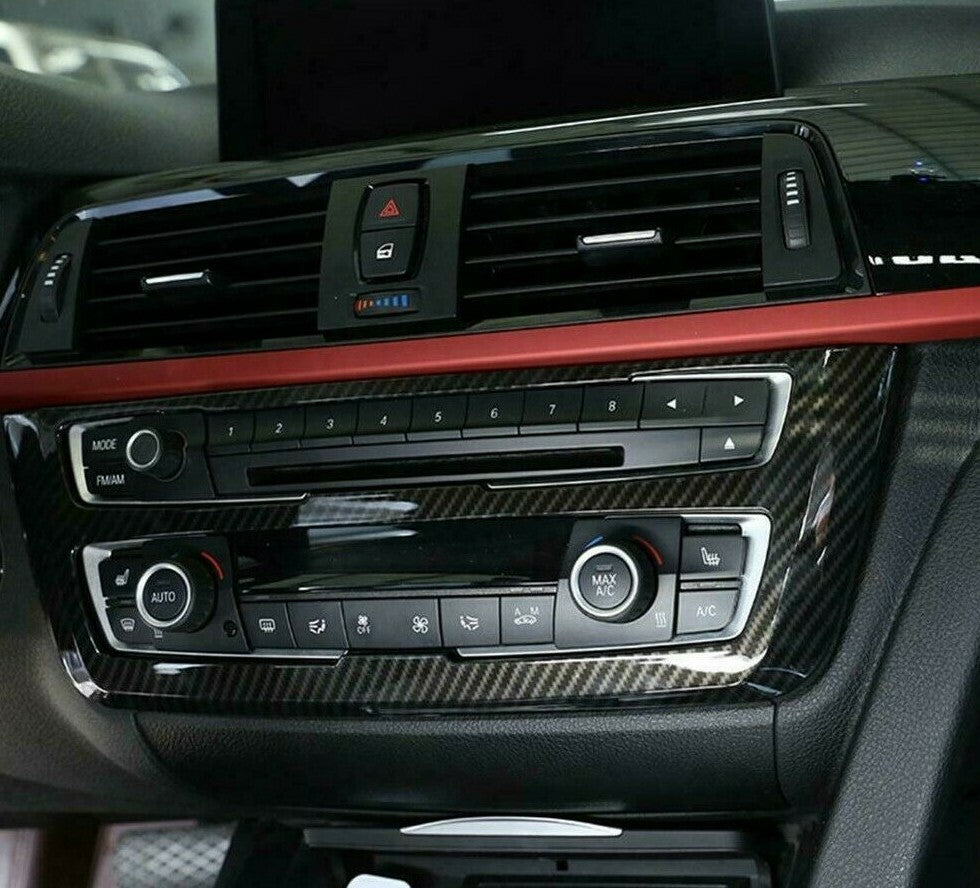 Passend für BMW 3 F30 F34 2013 - 2019 Radio Blende Carbon Rahmen Rahmen Schutz