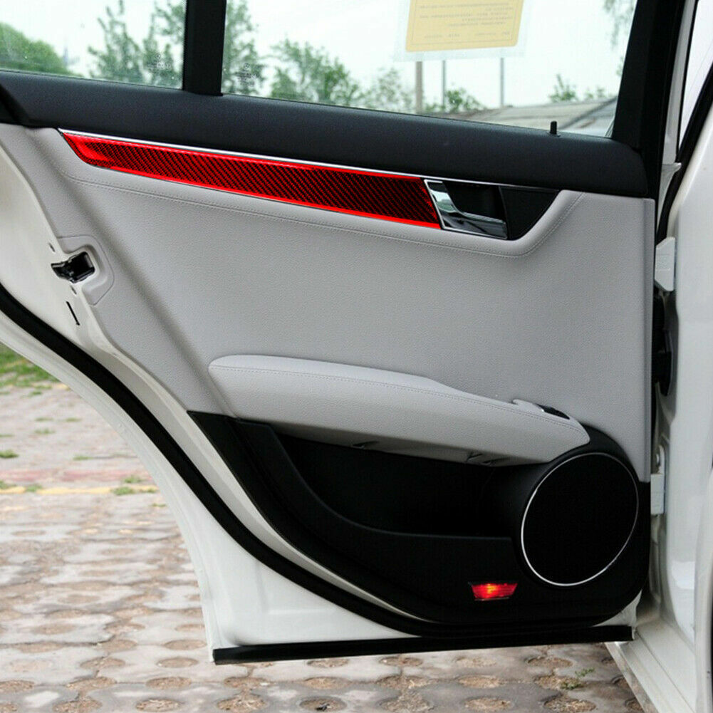 Passend für Kohlefaser Tür Panel Aufkleber Blende Für Mercedes-Benz C-Klasse W204 2007-10