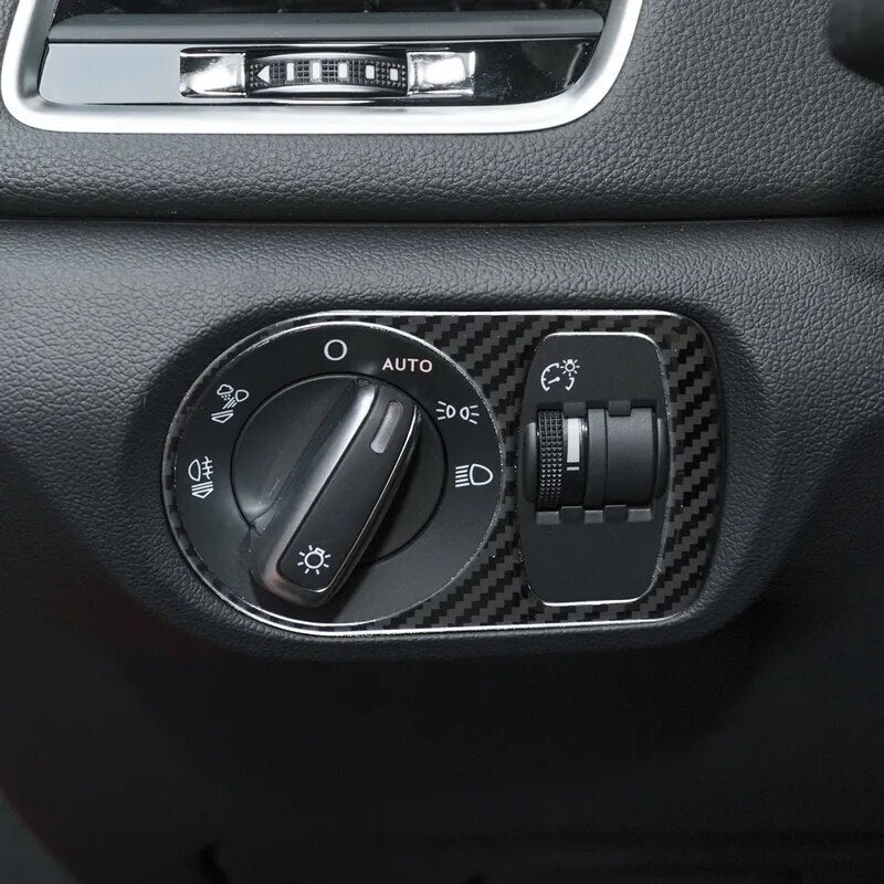 Passend für Audi Q3 2013-18 Lichtschalter Blende Abdeckung Rahmen Carbon