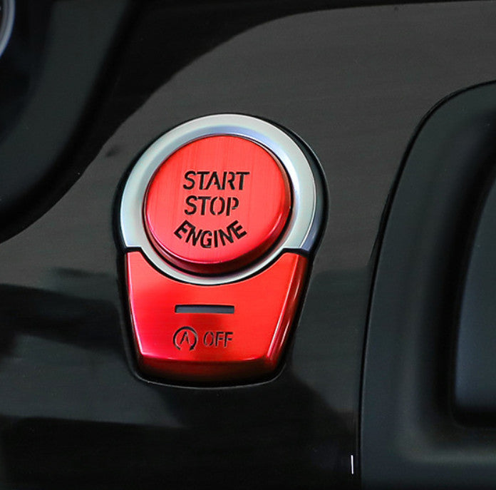 Passend für BMW 1er 3er 4er Start Stop Blenden in Rot aus Aluminium