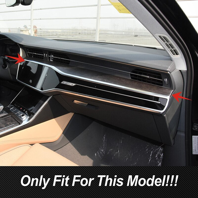 Passend für Audi A6 C8 A7 A8 Mittelkonsole Blenden Abdeckungen Rahmen Carbon