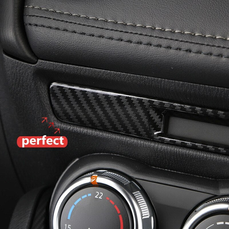 Passend für Mazda CX-3 CX3 2015-21 Mittelkonsole Blende Abdeckung Rahmen Carbon