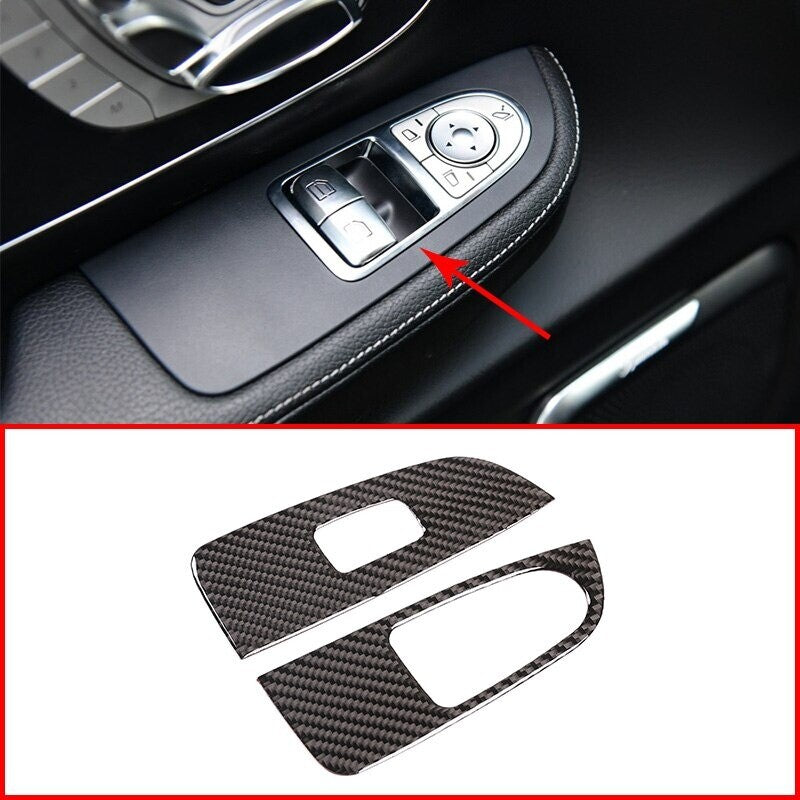 Passend für Mercedes Benz V-Klasse Carbon Fensterheber Armlehne Schutz Blende