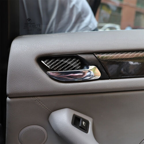 Passend für BMW 3 E46 Tür Innen Griffe Schalen Blenden Abdeckung Carbon