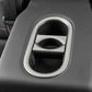 Passend für VW T-Roc TDI TSI Rline Edelstahl Becherhalter Hinten Rahmen Blende